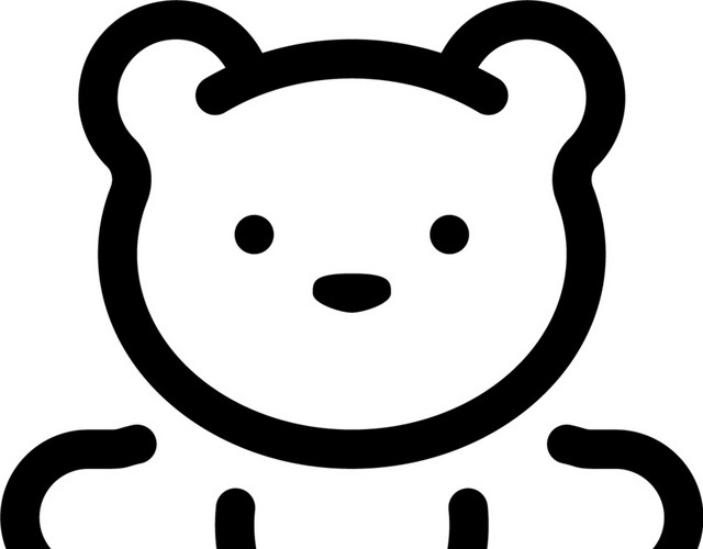 简约简笔画玩偶图标素材