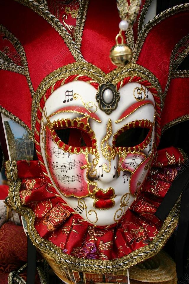 化妆美丽的狂欢面具背景图片