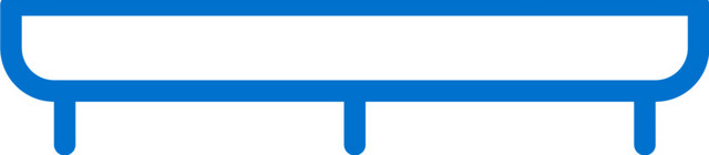 蓝色简约线条洗浴图标免抠素材