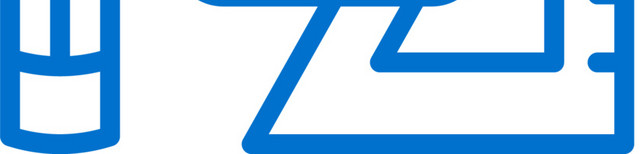 蓝色简约线条文具图标免抠素材