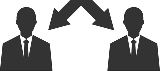 黑色简约商务上下级关系图标免抠素材