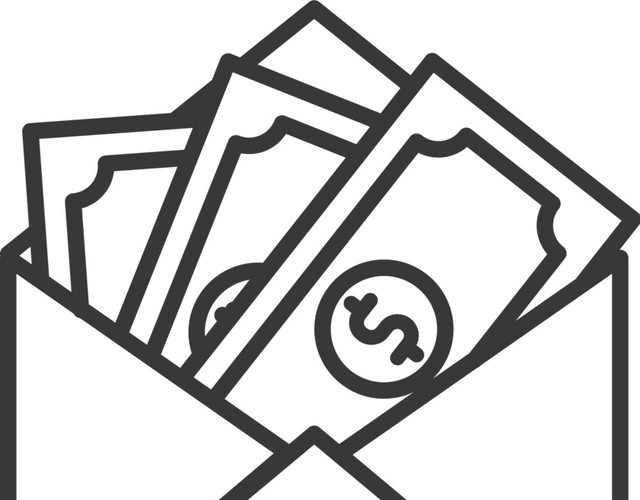 黑色简约线条红包图标免抠素材