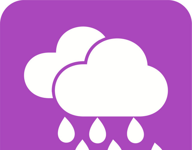 彩色卡通下雨图标免抠素材