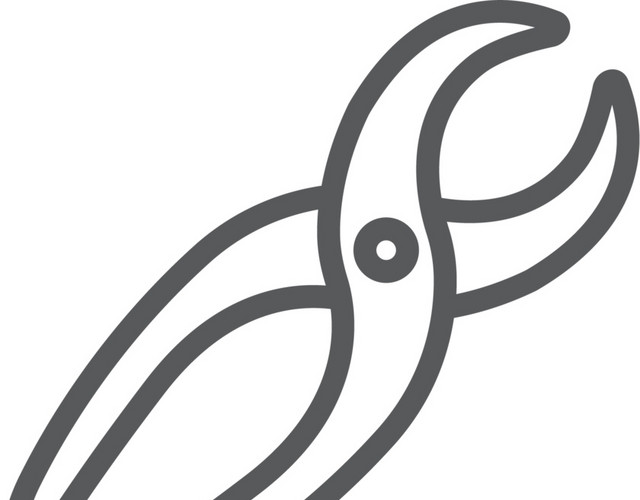 手绘牙齿护钳子理素材