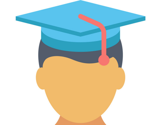 卡通博士学士定位图标素材