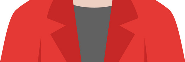 长发西装女子头像图标素材