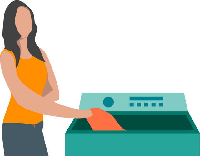 女子洗衣服图标素材下载