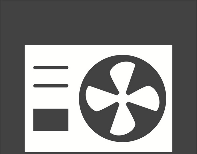 矢量黑白风扇图标素材