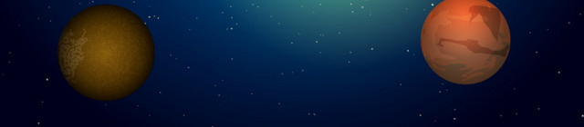 彩色卡通太空星球插画素材