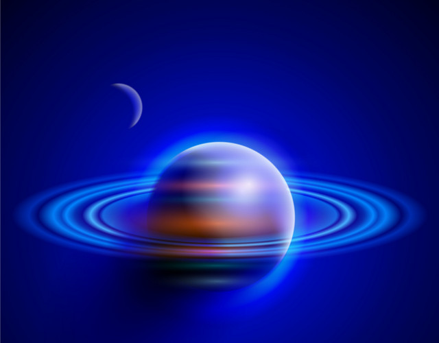 彩色卡通星球插画素材