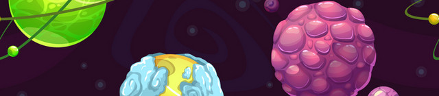 彩色卡通星球插画素材