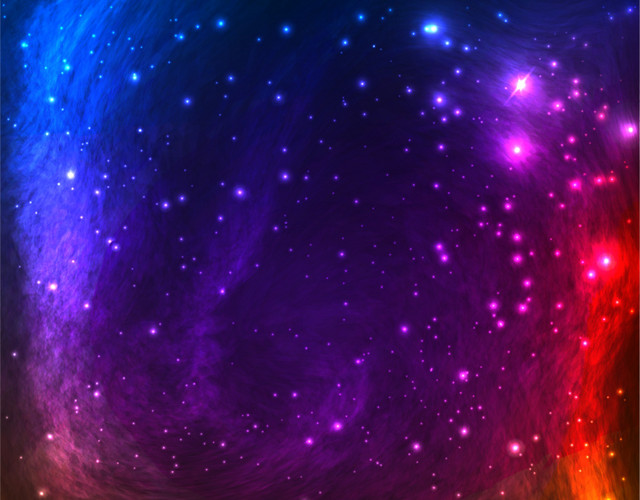 彩色卡通星球太空背景素材