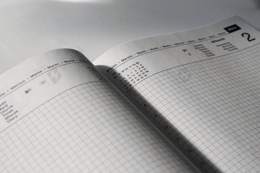 白色工作日期规划时间议程背景图片