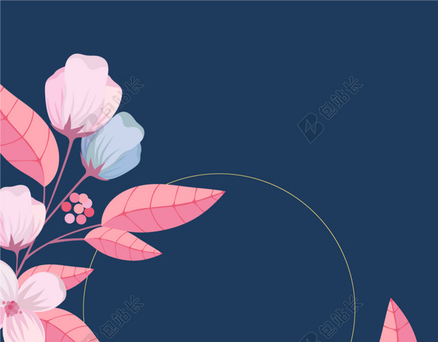 婚礼花卉海报背景素材
