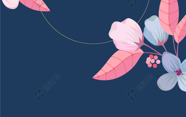 婚礼花卉海报背景素材