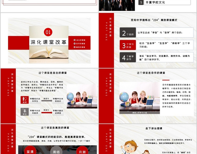简约校园风格校园课题教学交流分享汇报课题总结PPT