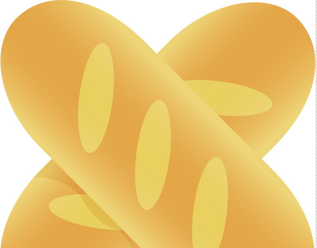 面包字母X素材