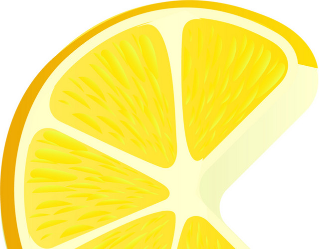 柠檬片字母G素材
