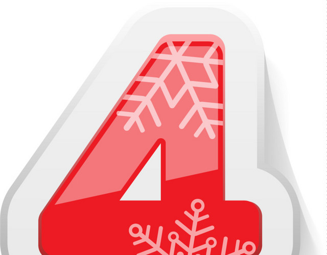 雪花数字4