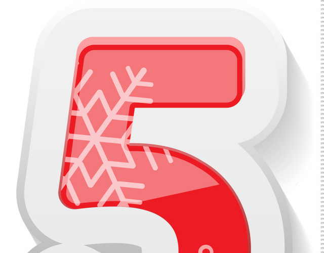 雪花数字5