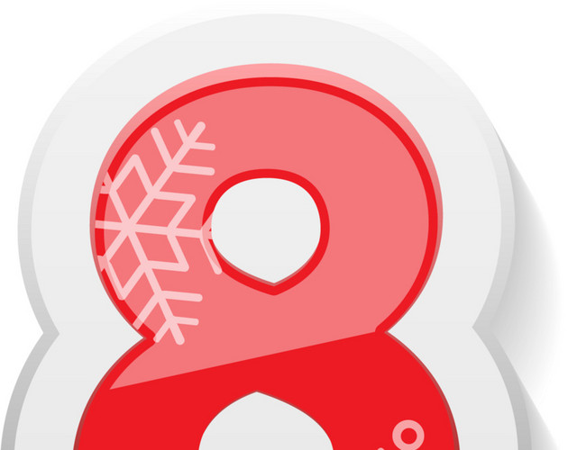 雪花数字8