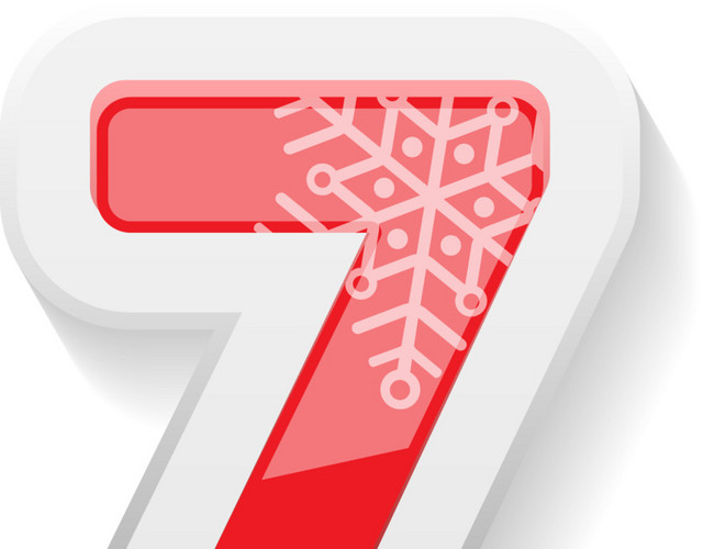 雪花数字7素材