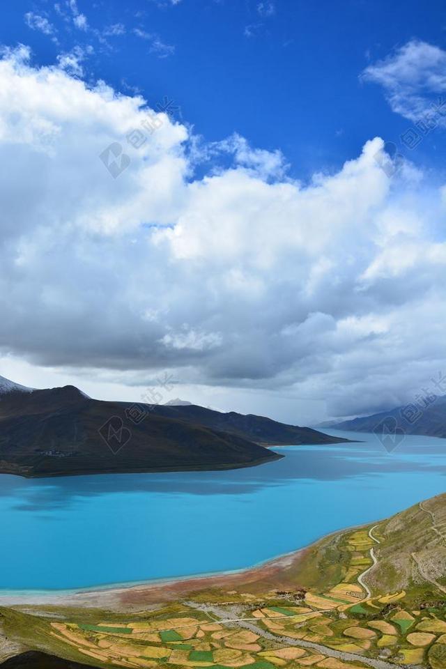 关键词:西藏 风景 湖 羊卓雍错 背景图片如需印刷成实物请先认真校稿
