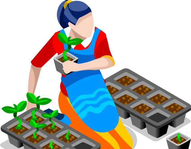 彩色矢量现代农业元素图片素材