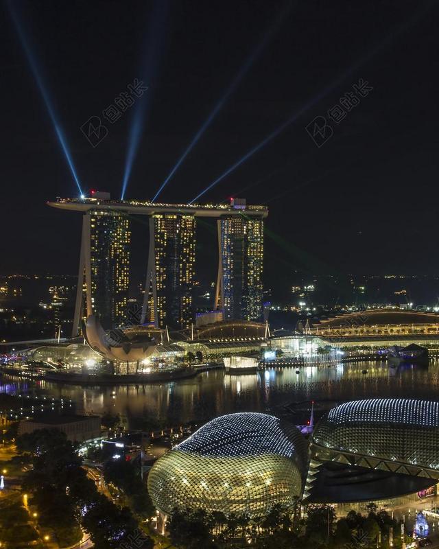 玛丽娜 滨海湾 滨海湾金沙酒店 金沙酒店 新加坡 市容 夜