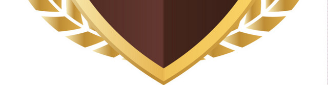 棕色盾牌麦穗边框徽章素材