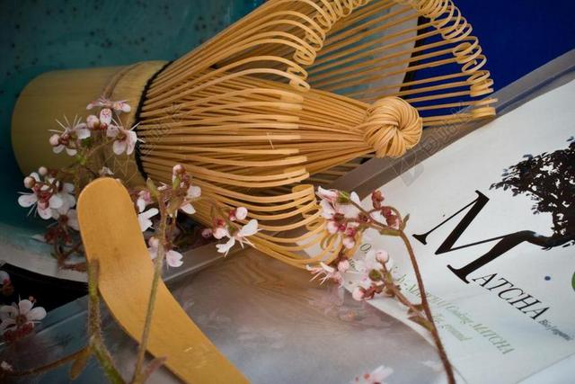 传统日本茶道用品背景图片