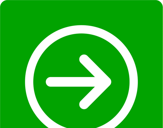 绿色商务方形右箭头按钮