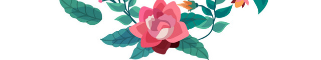 教师节彩色卡通花环插画素材