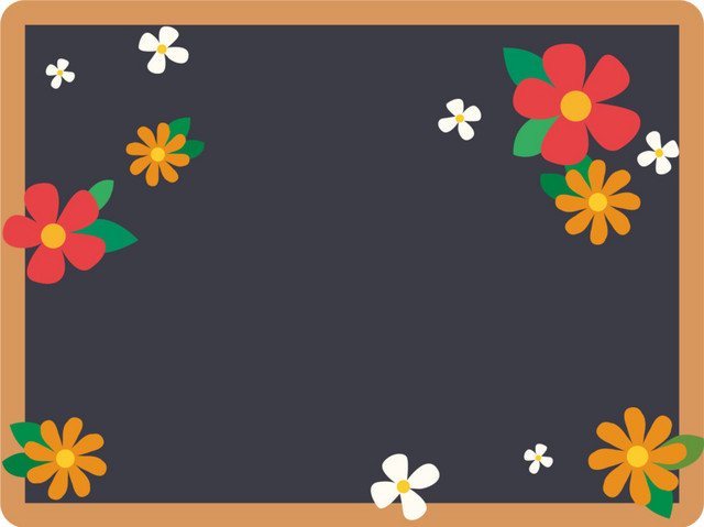 彩色卡通教师节黑板插画素材