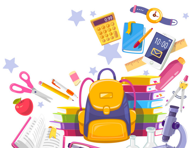 学生用品开学季素材