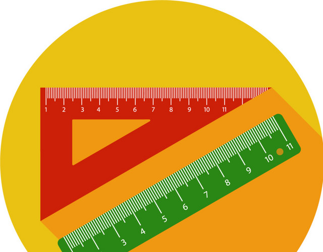 三角尺直尺图标素材