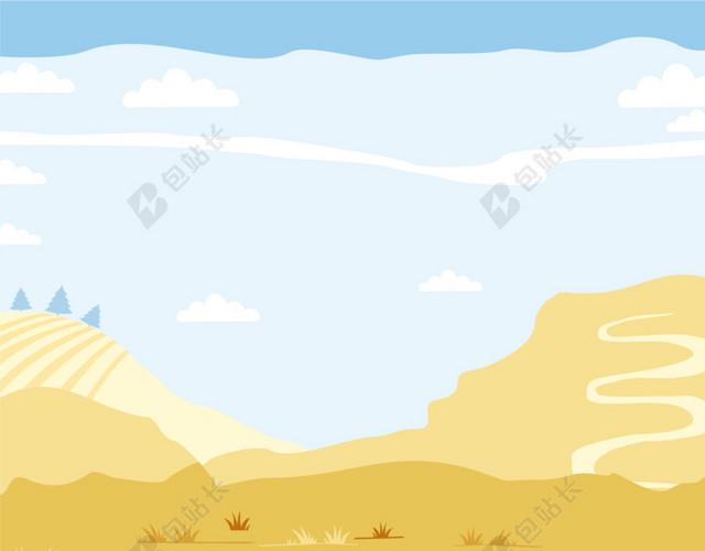 卡通风景背景图