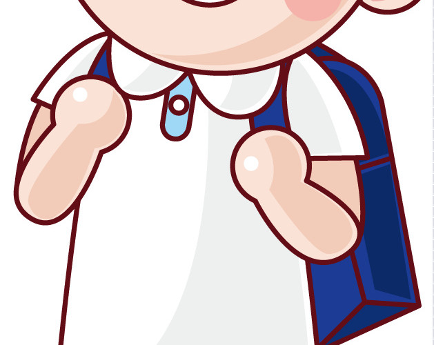 男孩上学素材