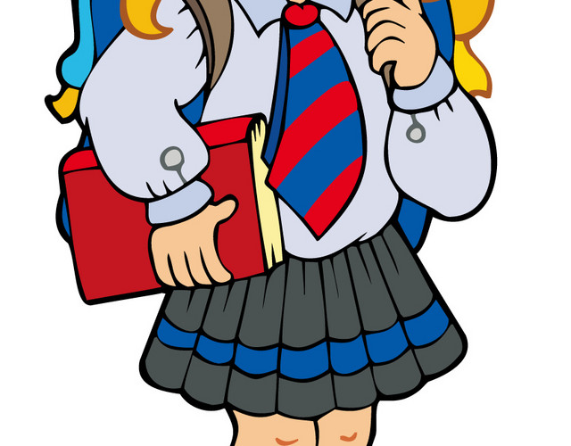 卡通小朋友上学素材