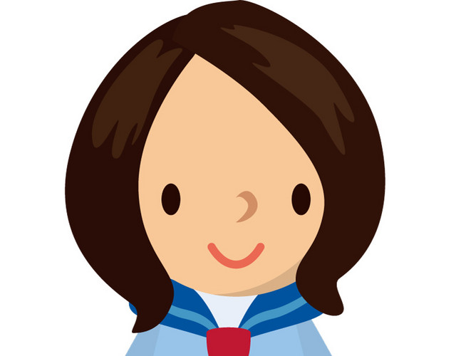 可爱短发女孩人物素材