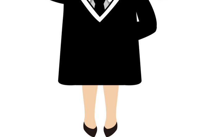 卡通教育毕业女学生微笑素材