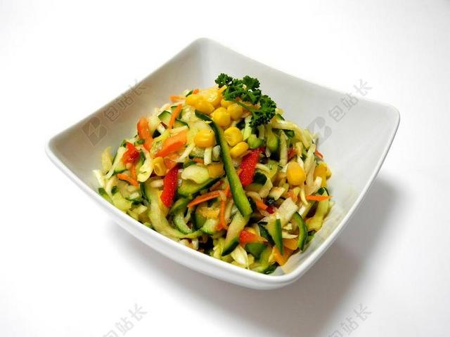 餐饮简约蔬菜沙拉背景图片