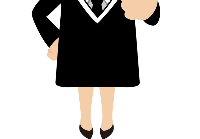卡通教育女学生微笑素材
