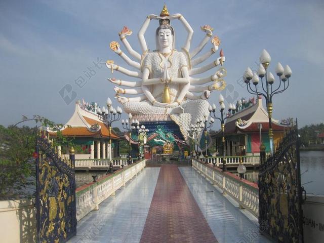 摄影清新泰国寺苏梅岛背景图片