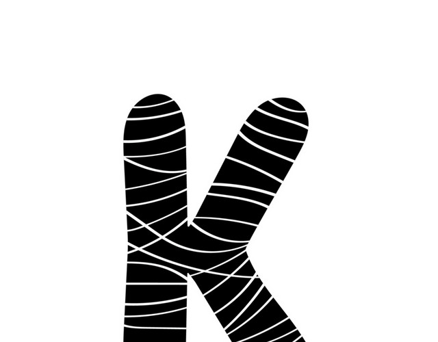 黑色纹理字母K素材