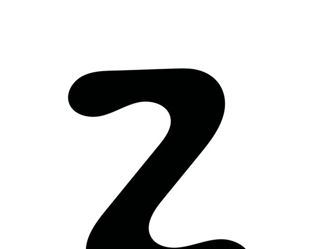黑色字母Z手绘素材