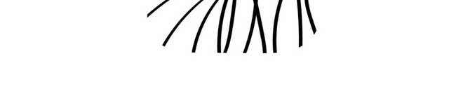 白色黑色数字2手绘素材