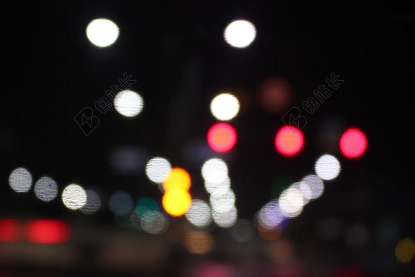 广告时尚街头的朦胧灯光背景图片