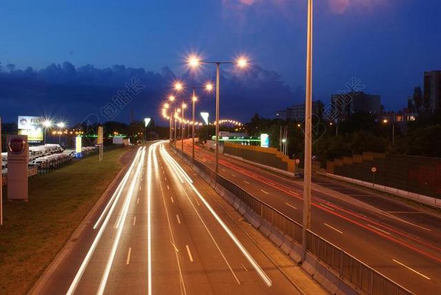摄影简约夜景高速公路背景图片
