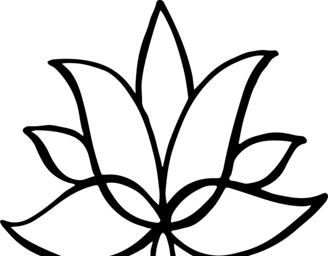 黑色花朵莲花素材